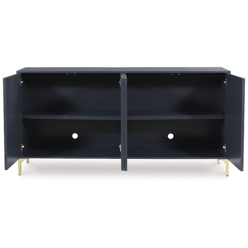 Signature Design by Ashley Loirwick Dark Blue Accent Cabinet - 72" W x 15.88" D x 36.25" H