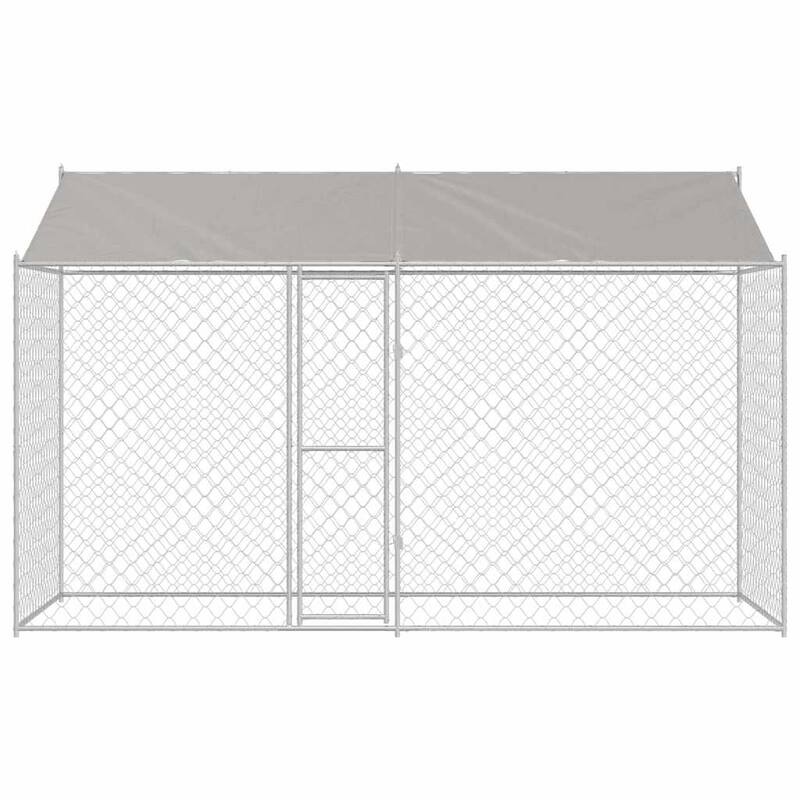 Dog Cage Silver 400/600/800 x 200 x 256 cm Galvanised Steel