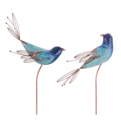 Iron Bird Garden Stake (Set of 2)