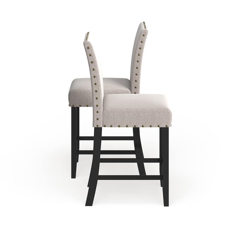 Strick & Bolton Gallaccio Contemporary 25-inch Fabric Stool (Set of 2)