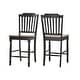 preview thumbnail 22 of 28, Mackenzie Counter-height Chairs (Set of 2) by iNSPIRE Q Classic Antique Black Slat Back