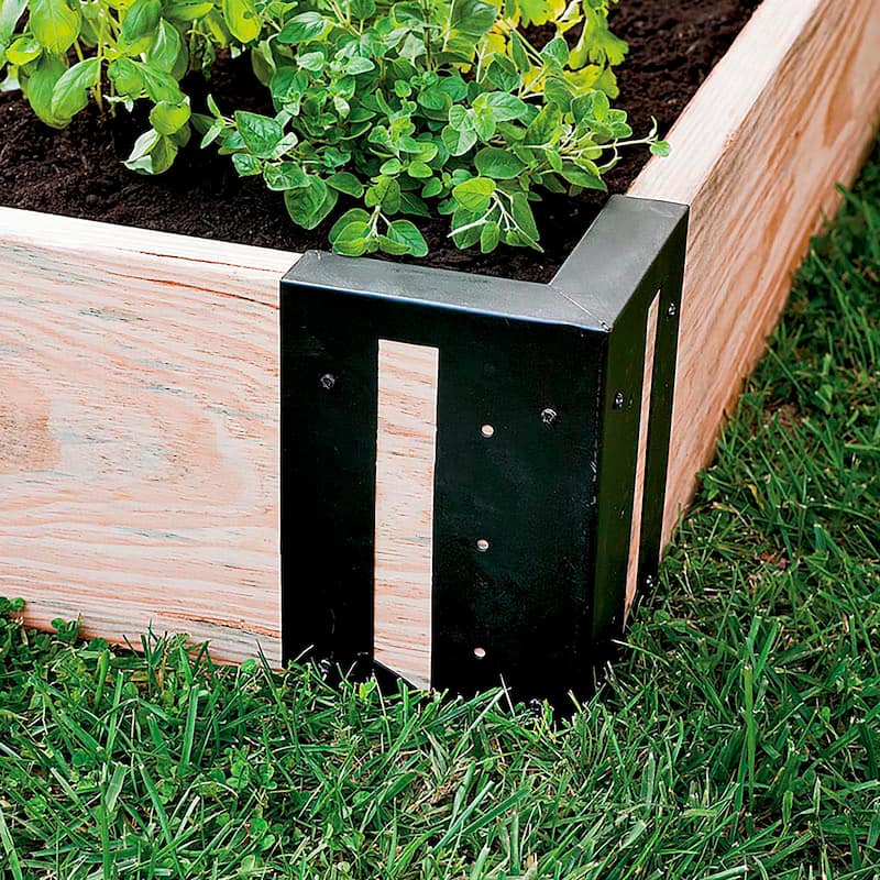 Steel Raised Garden Bed Corner Brackets, Set of 4