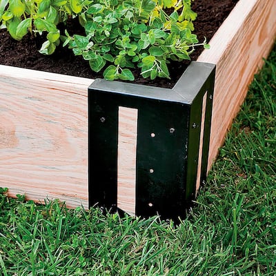 Steel Raised Garden Bed Corner Brackets, Set of 4