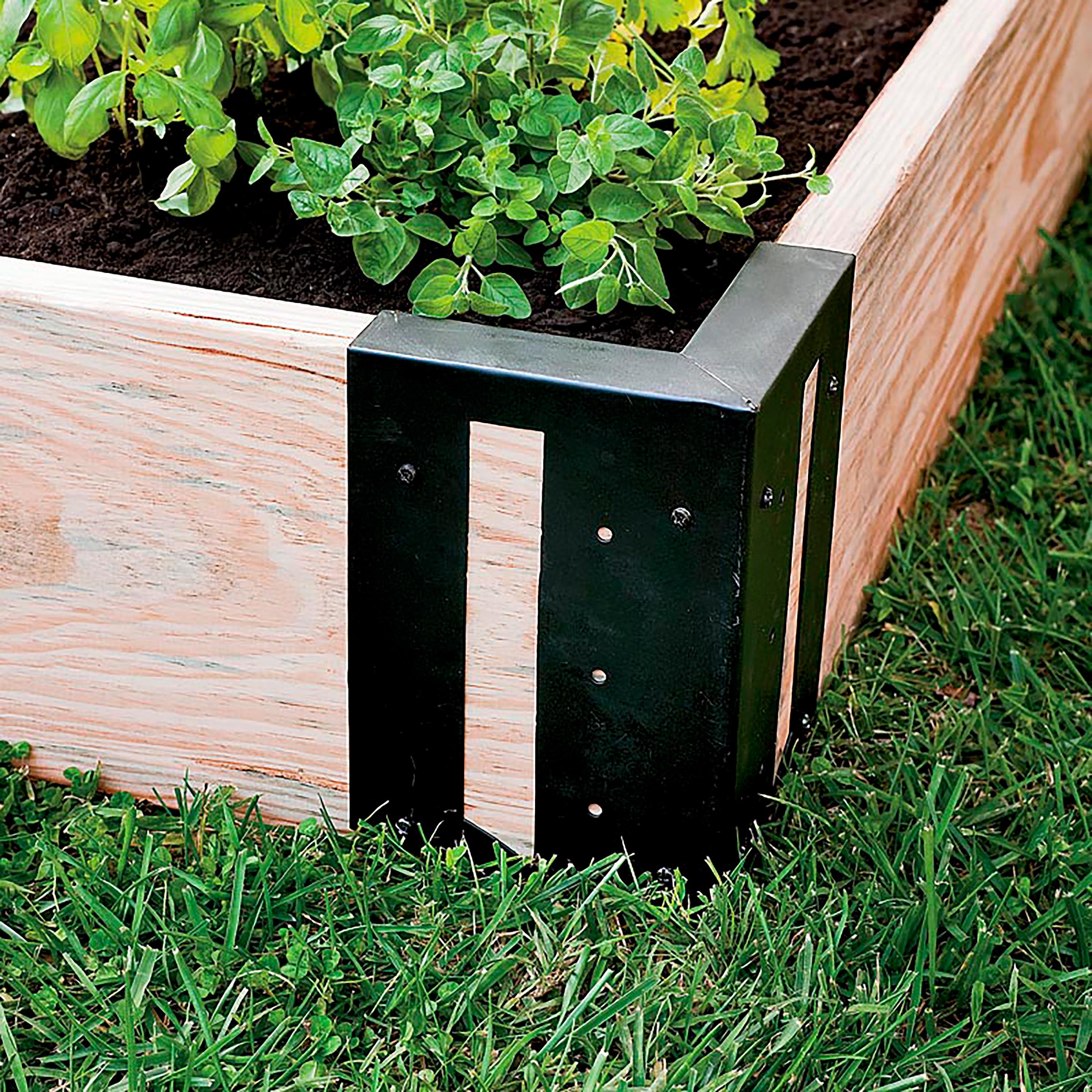 Steel Raised Garden Bed Corner Brackets, Set of 4