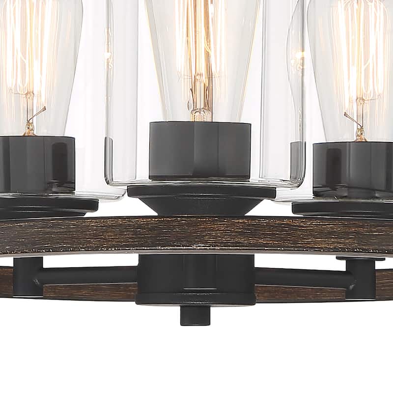 Allegray 3-light Modern Farmhouse Drum Semi-Flush Mount Lights with UL Certified