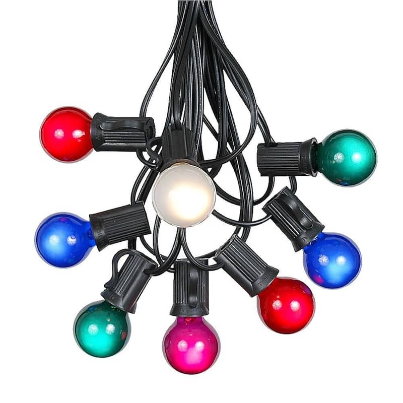 25 Foot G30 Outdoor Globe Patio String Lights - Set of 25 G30 Globe Bulbs - Multi