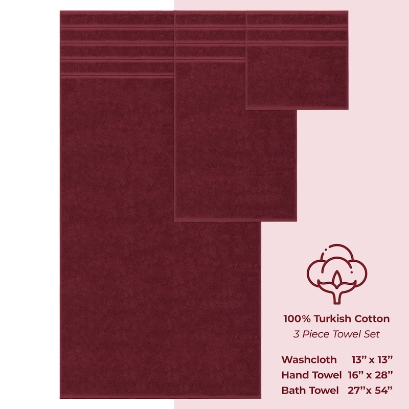 3 Piece Bathroom Towel Set 100% Cotton Luxury Turkish Bath Hand Towels Extra Large Face Towels Clearance Set