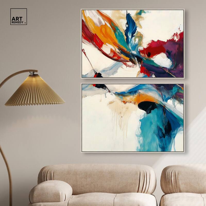 Vibrant Palette III Canvas Set of 2 by Art Remedy