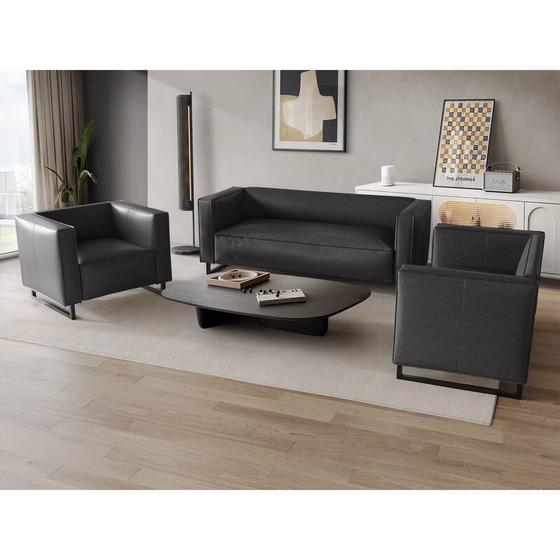 CraftPorch Mid Century Modern 3- Pieces Upholstered Living Room Set