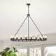 The Gray Barn Liam 48-inch Round Wagon Wheel 24-light Chandelier