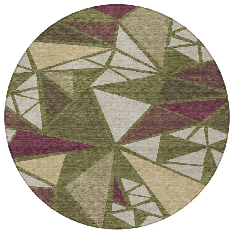 HomeRoots Geometric Transitional Rectangle Outdoor Rug
