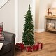 preview thumbnail 13 of 12, Pre-Lit Pencil Alpine Artificial Christmas Tree - Clear Lights 4 Foot