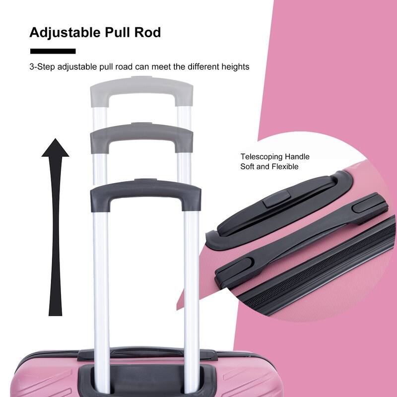 4PCS ABS Lightweight Suitcase Luggage Set with Rotating Wheels,24" and 28" with TSA Lock