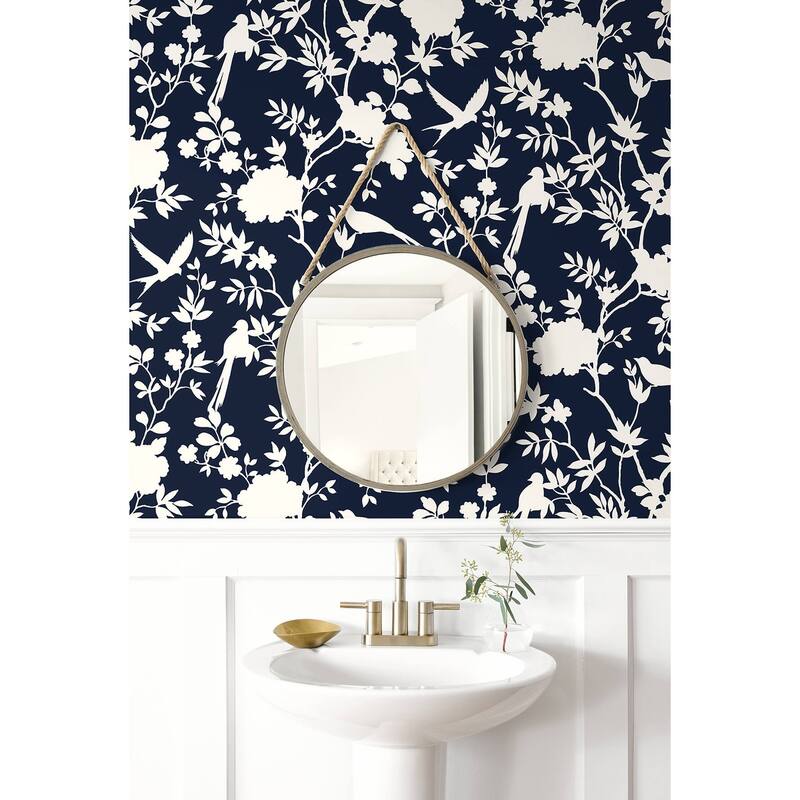 Luxe Haven Mono Toile Peel and Stick Wallpaper