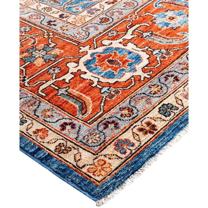 Serapi One-of-a-Kind Hand-Knotted Area Rug - Blue - 10' 0" x 14' 2"