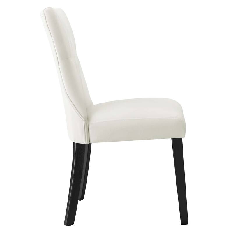 Silhouette Performance Velvet Dining Chairs - Set of 2 - N/A - White