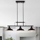 preview thumbnail 5 of 8, 3-Light Dimmable Industrial Pendant Light with Shade