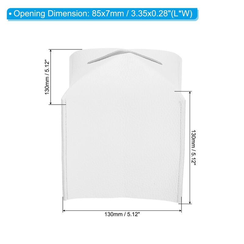 5x5x5" Tissue Box Cover PU Leather Decorative Holder Dispenser - White - 1Pcs
