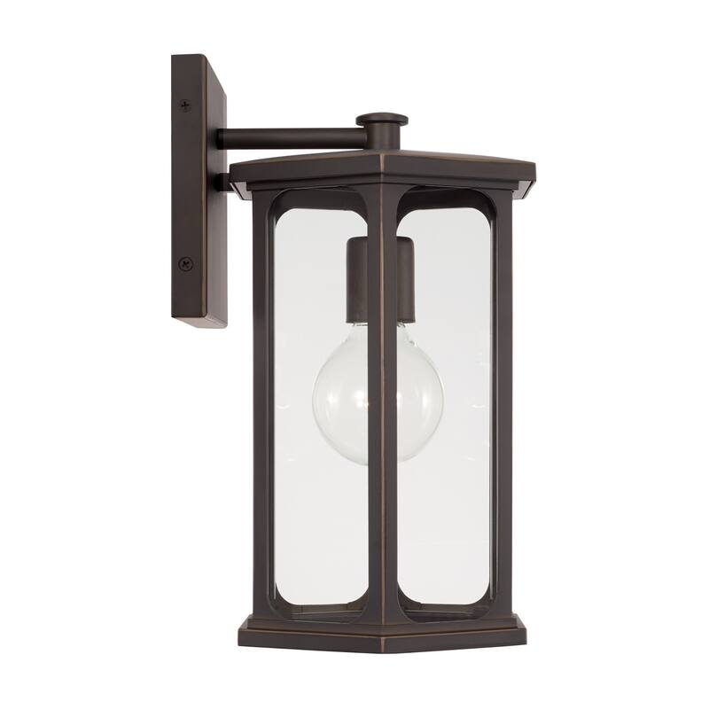 Walton Outdoor 1-light Small Wall Lantern w/ Clear Glass