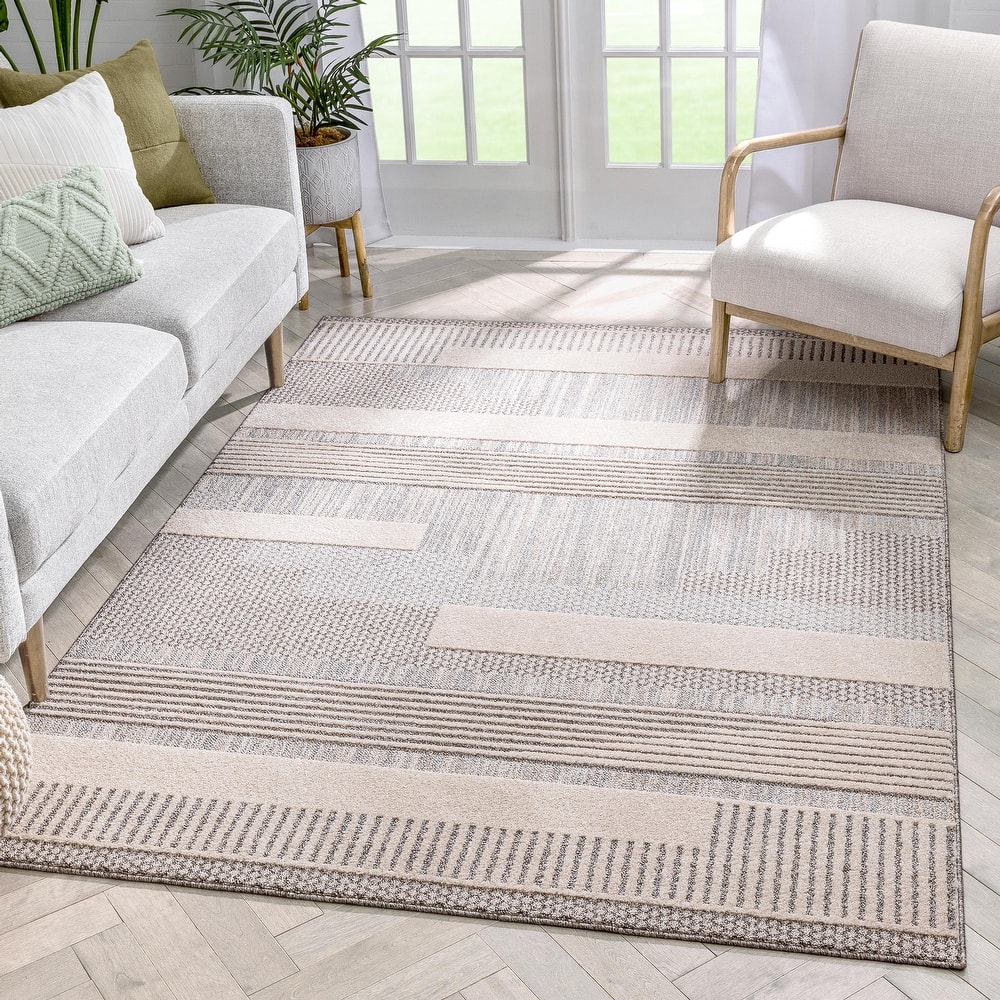 Well Woven Harlow Briar Contemporary Geometric Abstract Area Rug