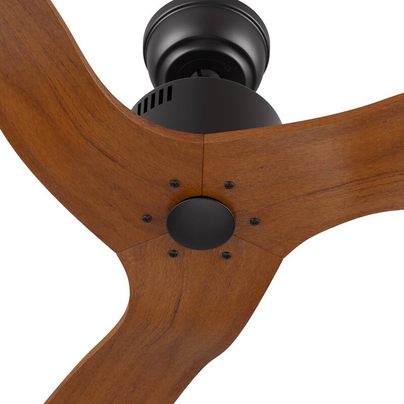 CARRO Haleth 52" 3-Blade Ceiling Fan with Remote-Solid Wood Blades