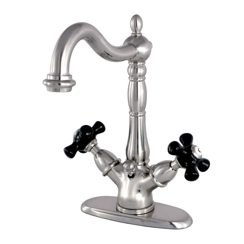 Kingston Brass Duchess 1.2 GPM Single Hole Bathroom Faucet with Pop-Up - Brushed Nickel
