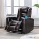 preview thumbnail 10 of 16, Home Theater Power Recliner Chair with USB Charging Port, 360° Swivel Tray Table Cup Holders design and Hidden Arm Storage