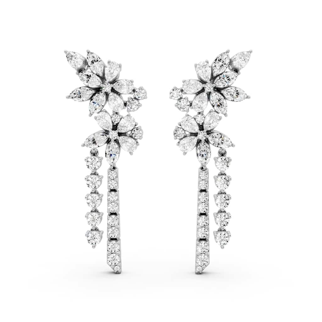 Auriya 14k Gold 4 1/5ctw Lab Grown Diamond Dangle Earrings (E-F VS)