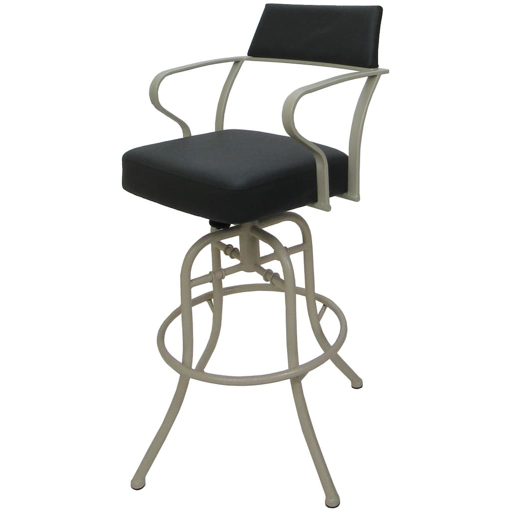 Carolina Grey Swivel Tilt Counter 26" Metal Bar Stool - 26" Seat