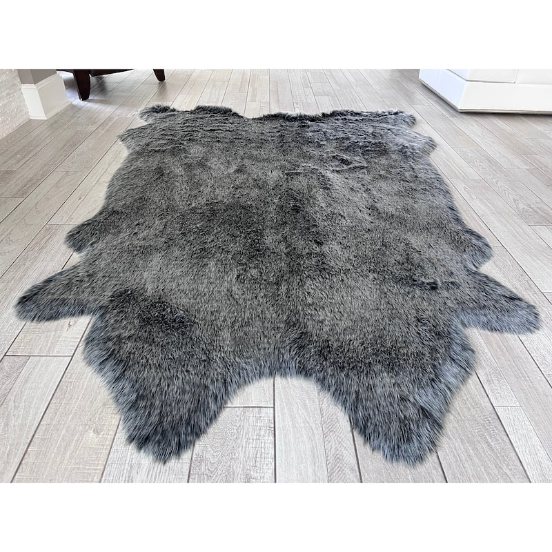 Ovella Home Premium Faux Buffalo Skin Shag Rug