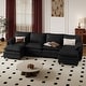 preview thumbnail 22 of 28, Moasis 142 Inch Modular Velvet Sectional Sofa with Movable Ottoman and Pillow Armrest for Living Room
