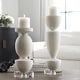 preview thumbnail 2 of 2, Uttermost 18101 Lido Rice Stone Table Pillar Candle Holder - Set of 2