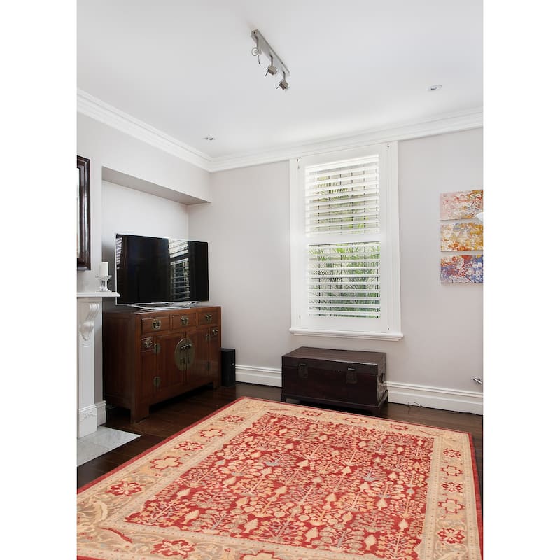 ECARPETGALLERY Hand-knotted Peshawar Finest Red Wool Rug - 7'10 x 10'2