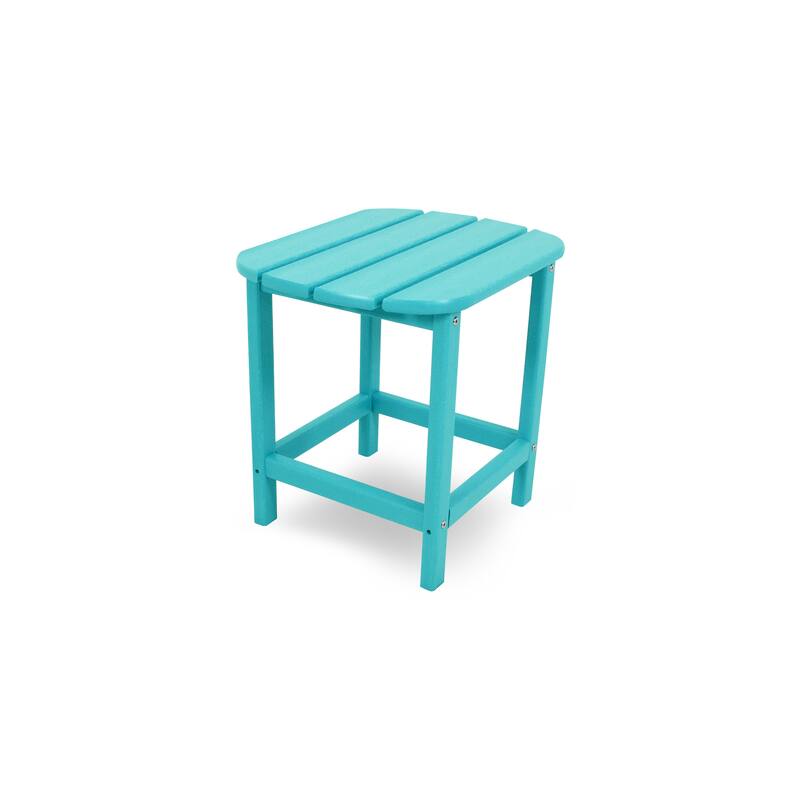 POLYWOOD South Beach 18 inch Outdoor Side Table - Aruba