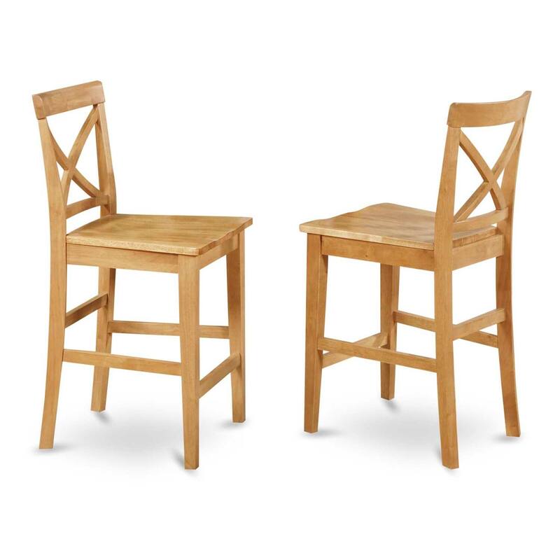 HomeStock 5-Piece Round Natural Oak Finish Solid Wood Top Dining table with 4 Chairs with Lattice Back