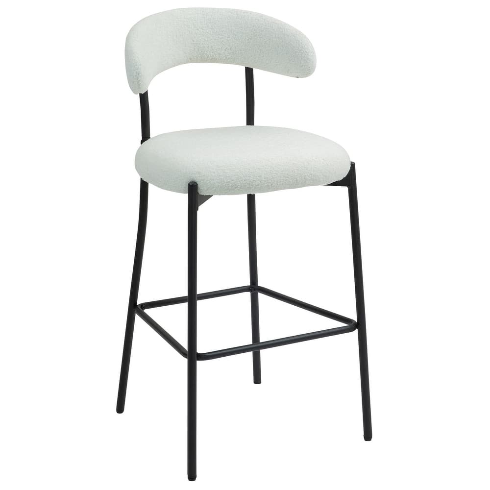 26" Teddy Fabric Bar Stools with Footrest