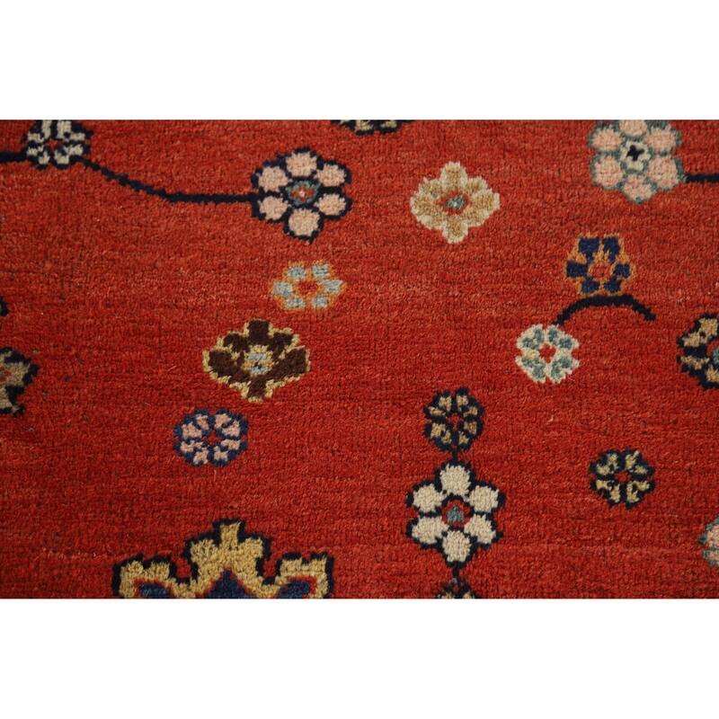Hand Knotted Oriental 100% Wool Carpet Traditional Medallion Oranges & Rust Sultanabad Area Rug - 18' 0'' X 12' 0''