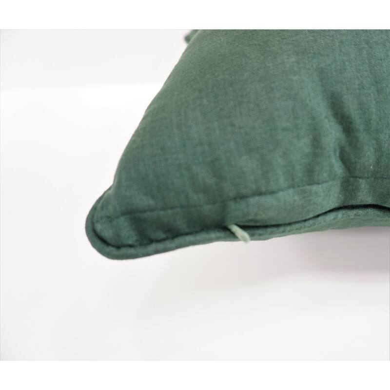 Home&Manor Premium Silk Throw Pillow Lumbar Green