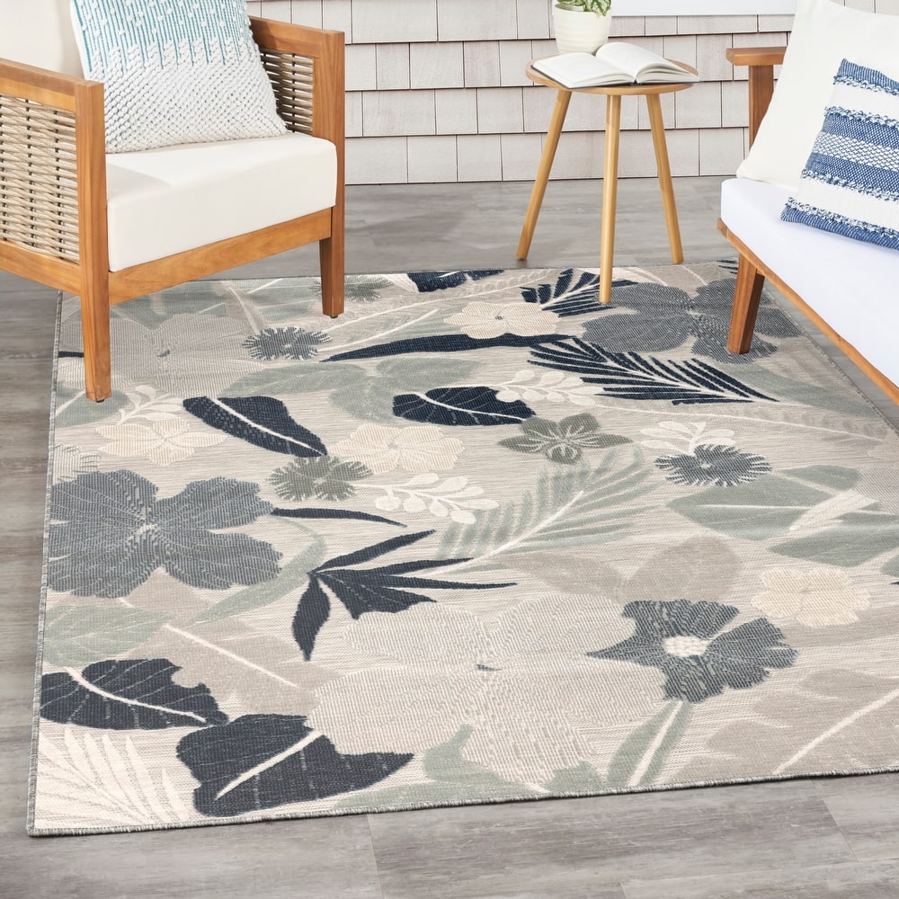 Nourison Suncoast Indoor/Outdoor Floral Area Rug.