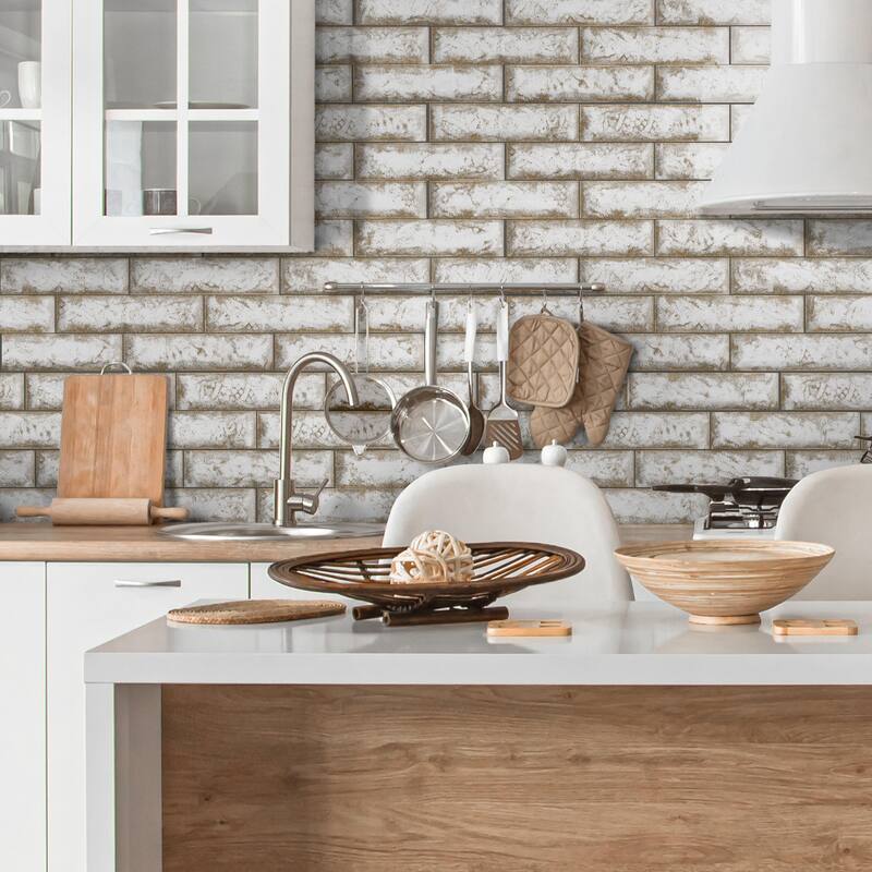 Merola Tile Gaudi React Brick Alpine 2-3/8" x 9-3/4" Porcelain Floor and Wall Tile