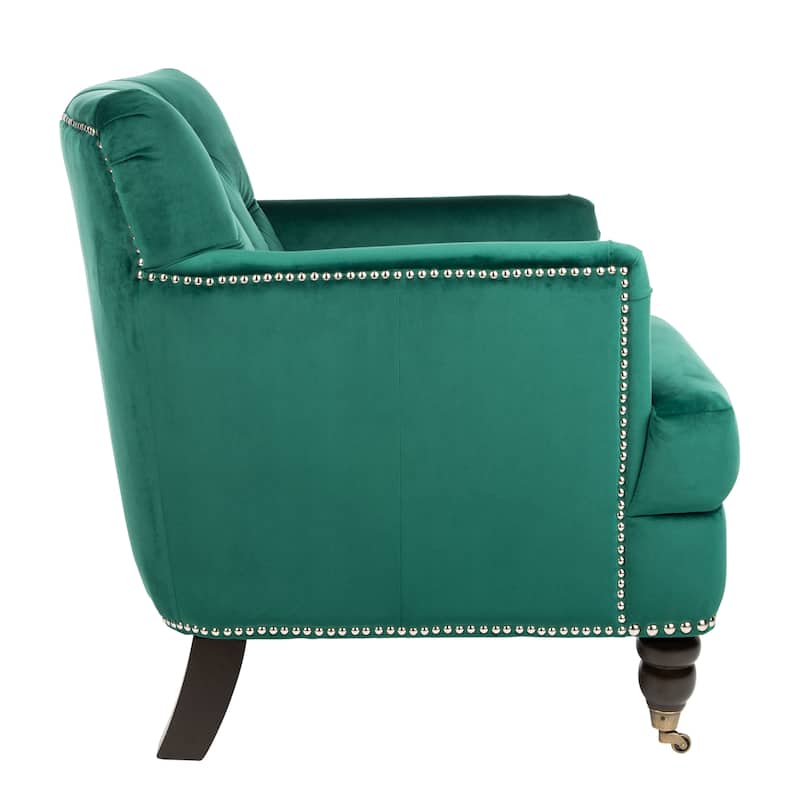 SAFAVIEH Tori Antiqued Tufted Club Chair - 28" x 34.4" x 32.7". - 28"W x 34"D x 33"H