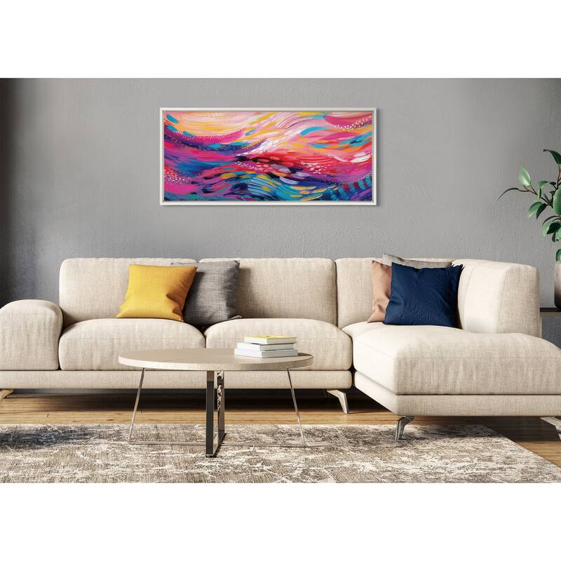 Kate and Laurel Sylvie Strokes Frame Canvas by Jessi Raulet of Ettavee