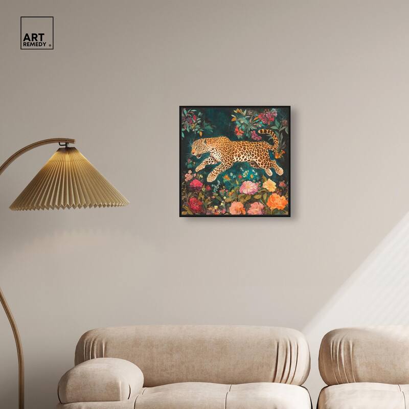 Tigers and Blooms Canvas by Art Remedy