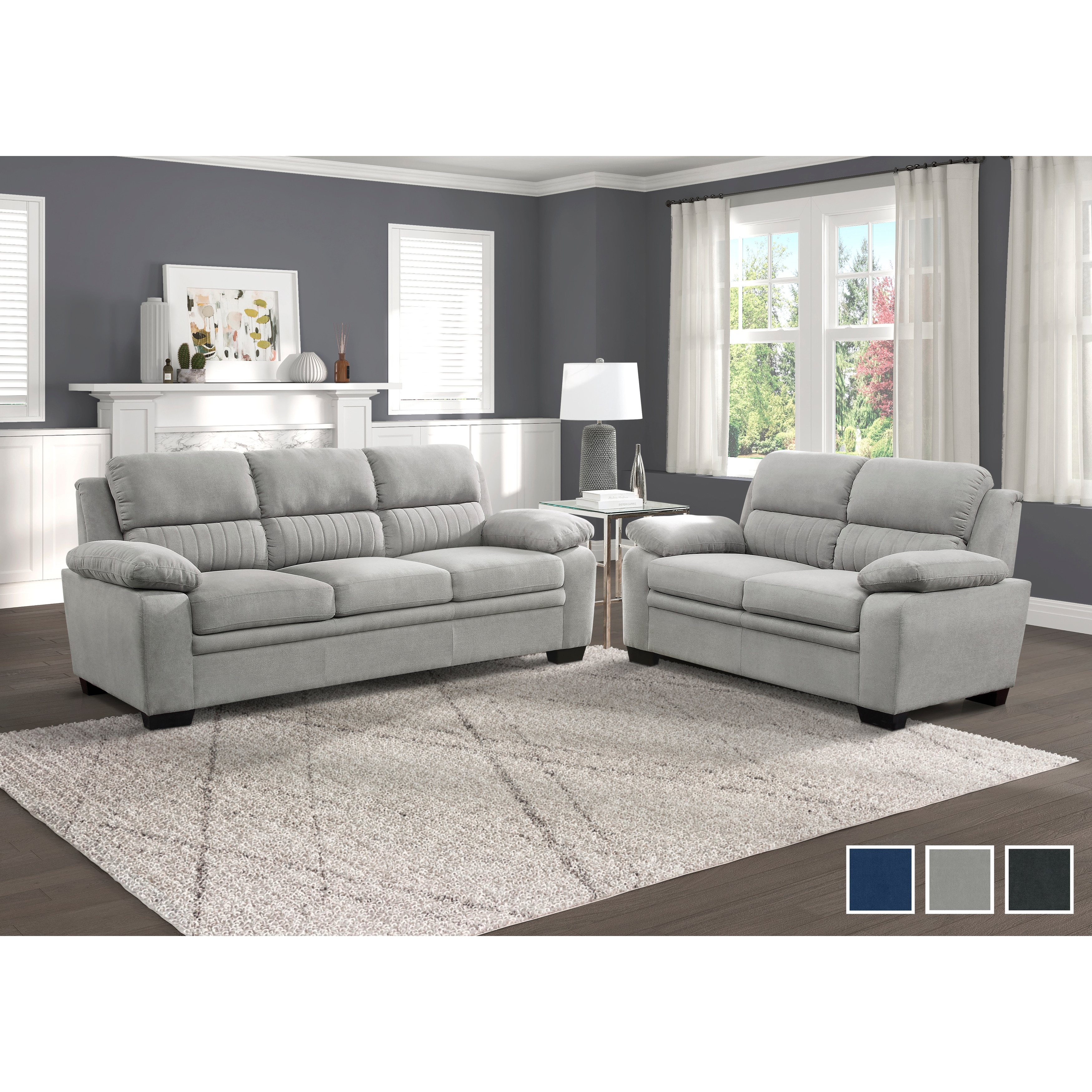 Fremont & Park Onofre 2-Piece Fabric Living Room Sofa Set