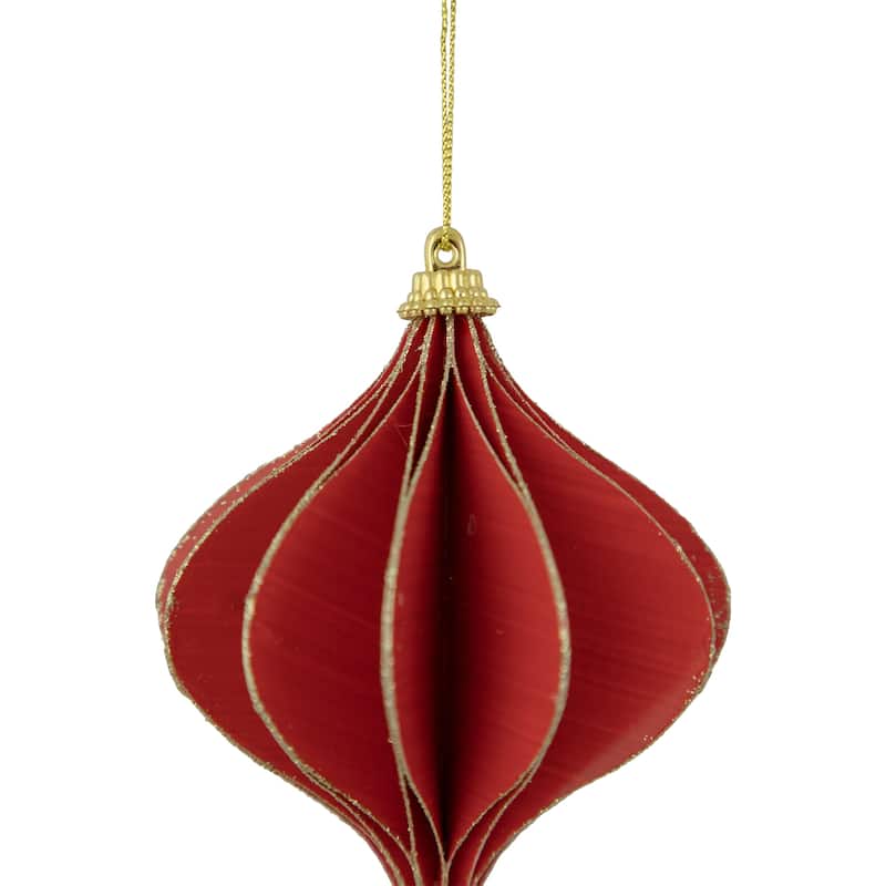 4.25" Glittered Onion Christmas Ornament
