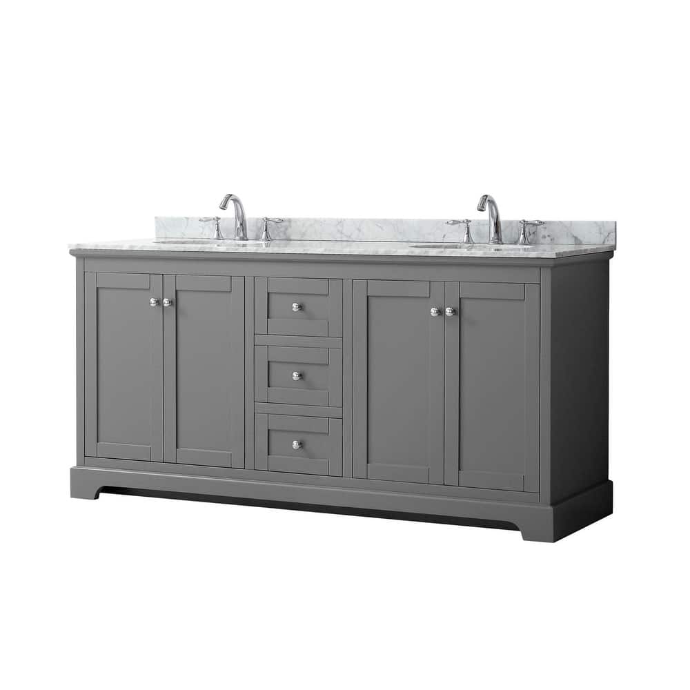 Wyndham Collection Avery 72" Free Standing Double Basin Vanity Set