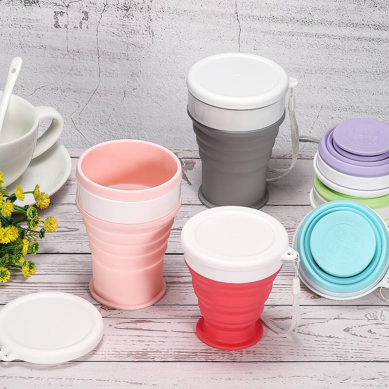 Collapsible Water Bottle, 200mL Travel Folding Cup for Camping