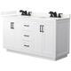 Option White / Giotto Quartz Top / Matte Black Hardware