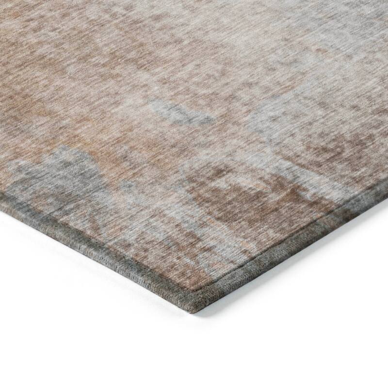 Machine Washable Indoor/ Outdoor Abstract Solid Chantille Rug