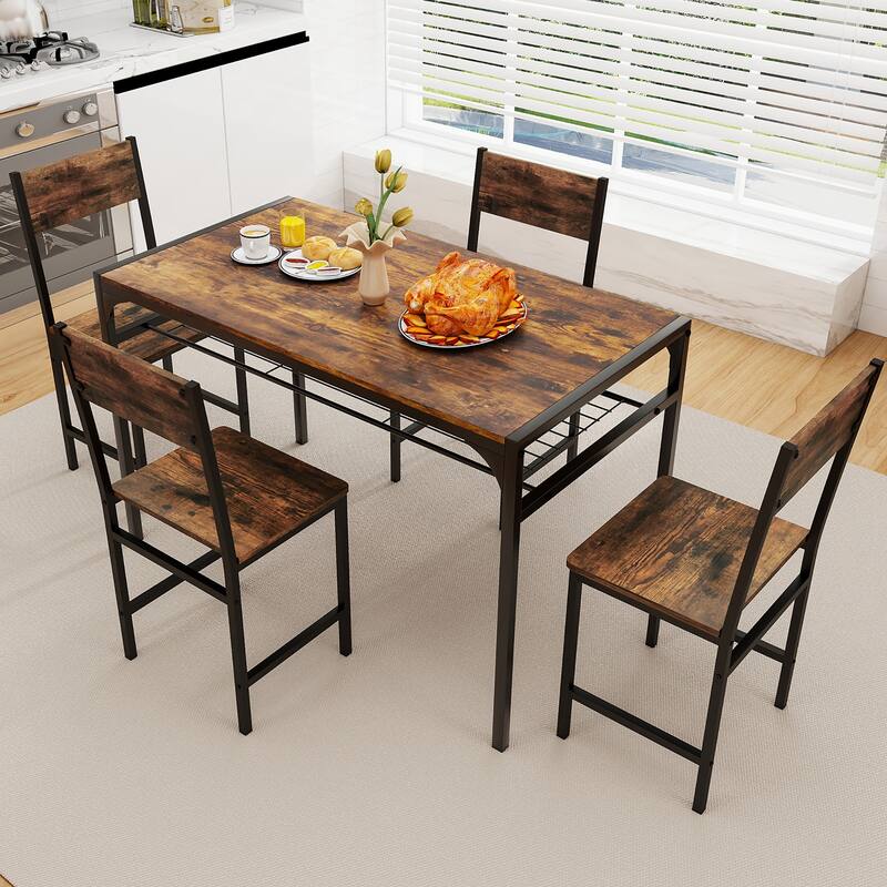 Gymax Set of 2 Dining Chairs w/Metal Legs Slanted Back Wide Seat for